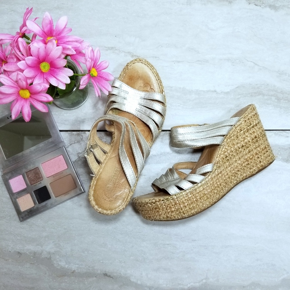 Gold Born wedge heel
